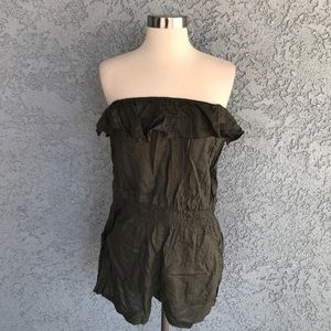 NWT Windsor Dark Green Tube Romper Playsuit